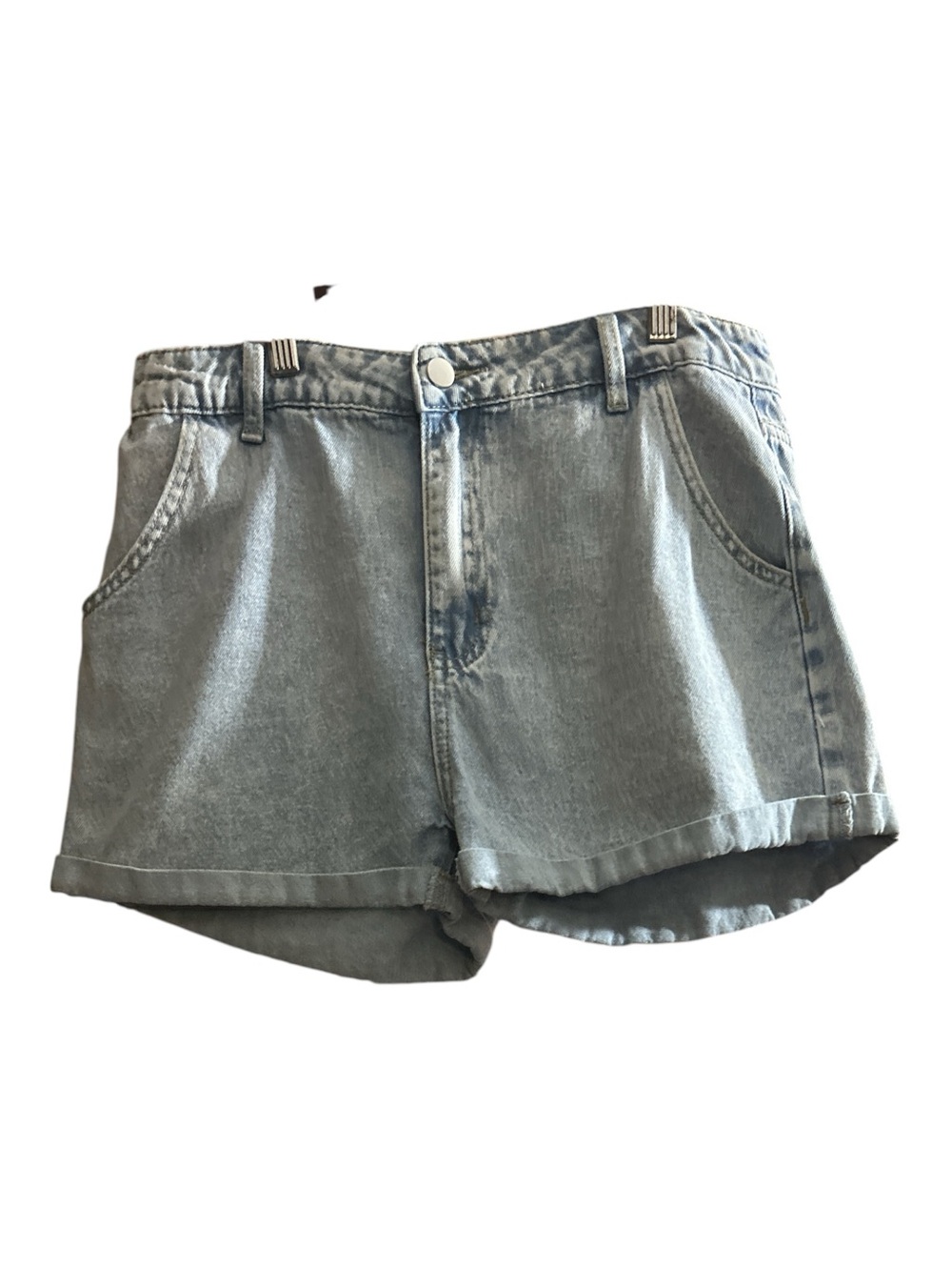 Women’s Light Blue Denim Shorts - Casual High-Waist Summer Short